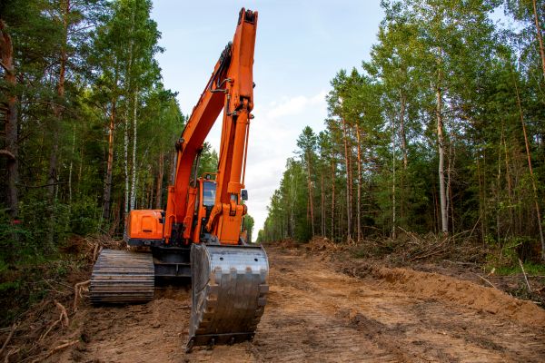 Backhoe Land Clearing in Morgantown